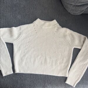 Kendall & Kylie Cream Cowl Neck Sweater